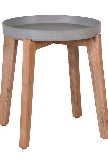 Sidobord sandstone d51xh45cm brunaktig polystone - brun/grå