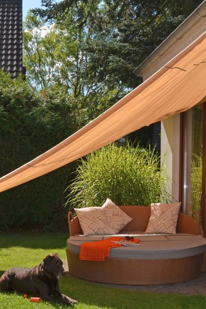 HI Solsegel trekantigt 5x5x5 m beige - Beige