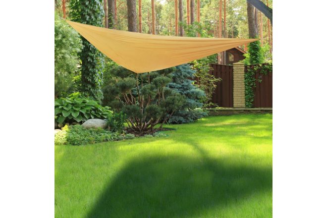 Hi solsegel trekantigt 3x3 m beige - beige