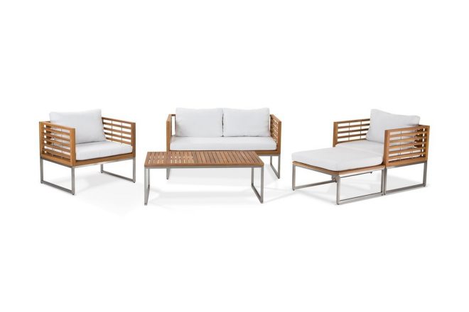 Loungegrupp utomhus bermuda - natur/vit