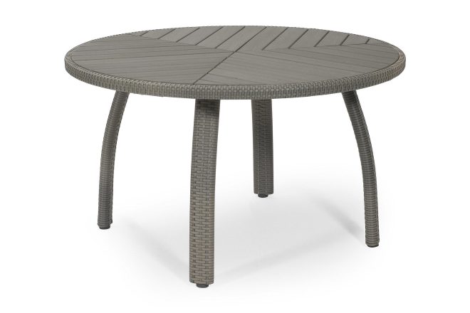 Matbord utomhus calgary Ø127 cm grå - grå|vit