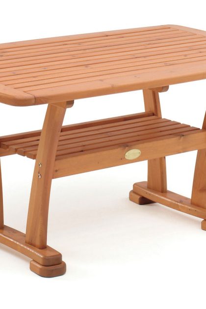 Utebord 80 x 140 cm honung - brun