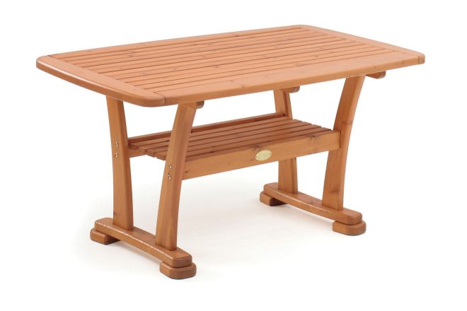 Utebord 80 x 140 cm honung - brun