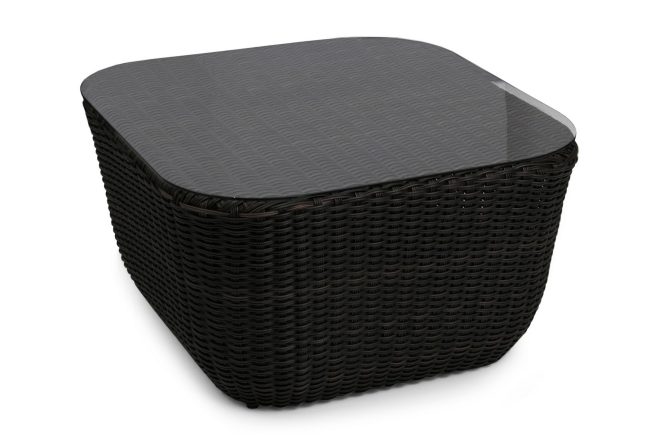 Monte carlo/s svart/brun bord 80x80x40 2t - svart|brun