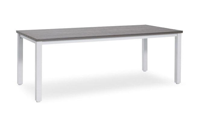 Matbord utomhus arlöv 200x90 cm grå/vit - hillerstorp