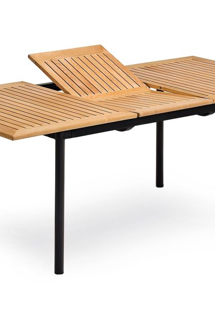 Nydala utebord 150-200 - svart|teak