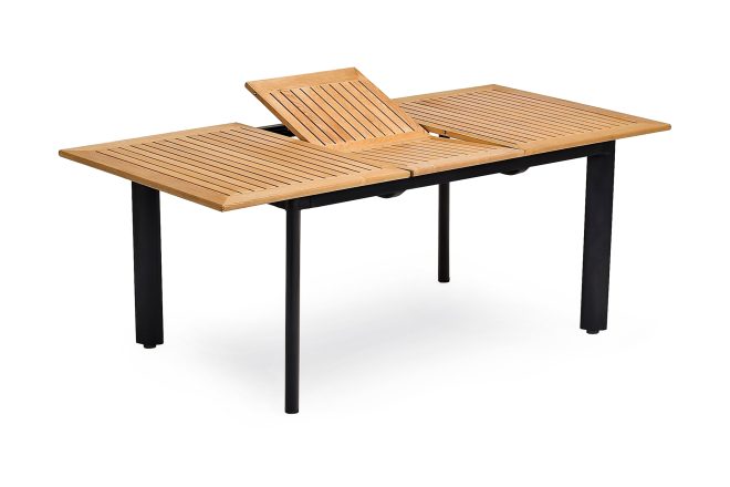 Nydala utebord 150-200 - svart|teak