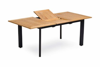 Nydala utebord 150-200 - svart|teak