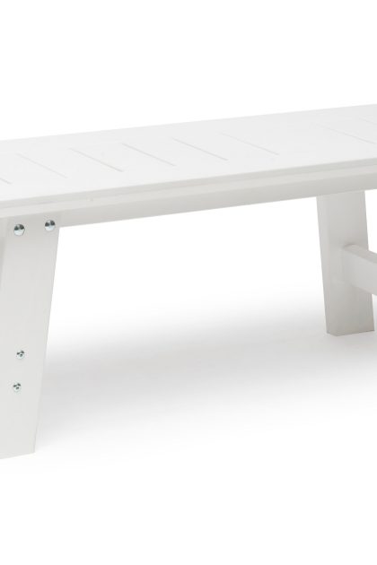 Bänk utomhus bullerö 2-sits vitlaserad - furu