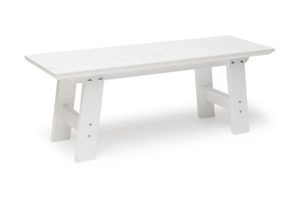 Bänk utomhus bullerö 2-sits vitlaserad - furu