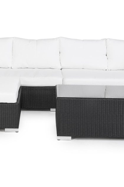 Loungegrupp utomhus bahamas 5-sits bord - divan/bord svart