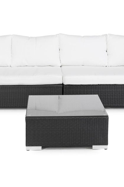 Loungegrupp utomhus bahamas 5-sits divan/bord - svart