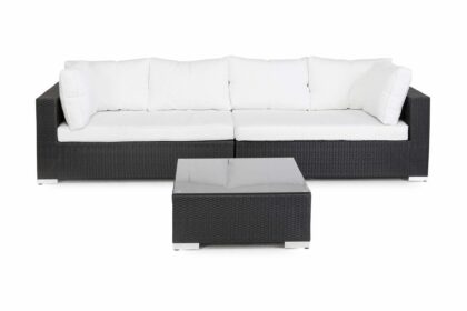 Loungegrupp utomhus bahamas 5-sits divan/bord - svart
