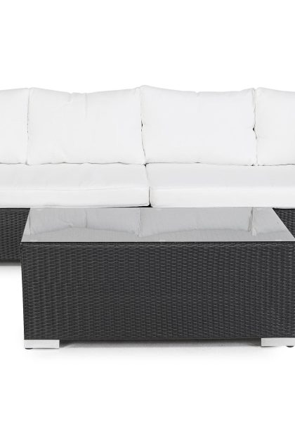 Loungegrupp utomhus bahamas 4-sits bord - svart