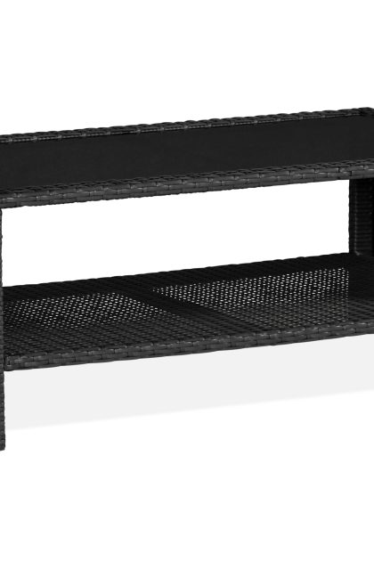 Soffbord utomhus wisconsin premium 58x110 cm svart - venture home