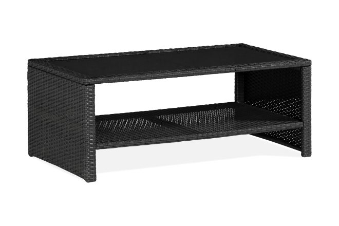 Soffbord utomhus wisconsin premium 58x110 cm svart - venture home