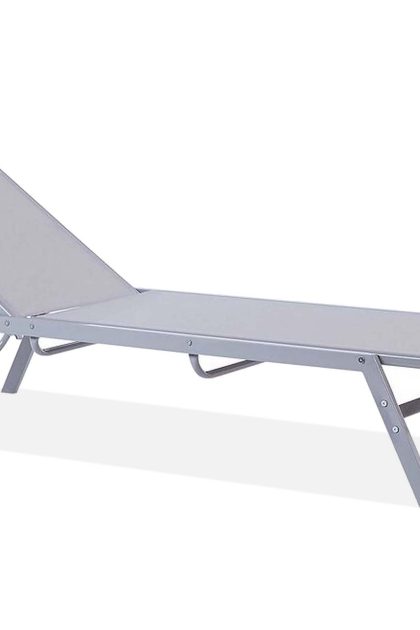 Grå solsäng 197 cm - tawonna