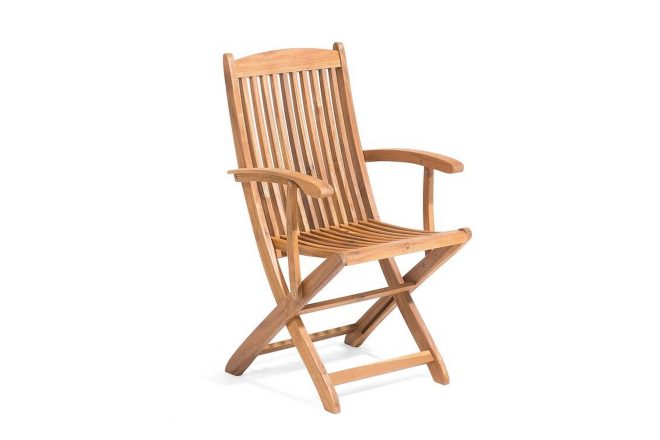 Stol lahaina med dyna 2-pack - natur/beige/akacia