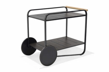 Rullutebord portals 92 cm - svart/trä