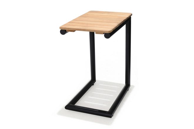 Sidobord utomhus portals 47 cm - svart/trä