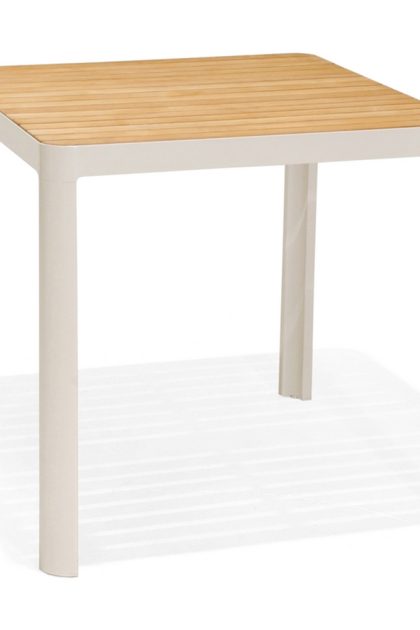 Barbord utomhus portals 95 cm - vit/trä
