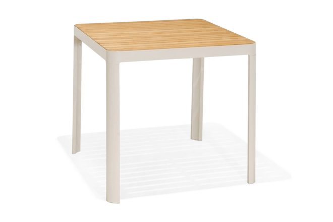 Barbord utomhus portals 95 cm - vit/trä