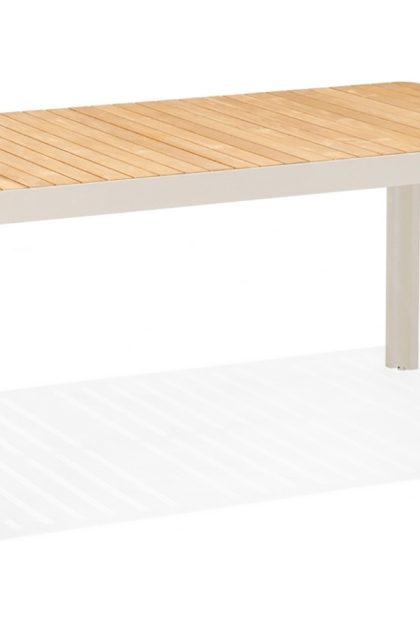 Matbord utomhus portals 161 cm - teak/vit