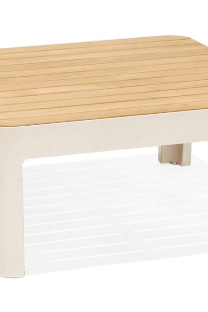 Cafébord portals 72 cm - vit/trä