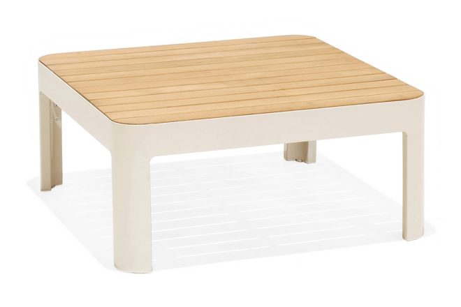 Cafébord Portals 72 cm - Vit/trä