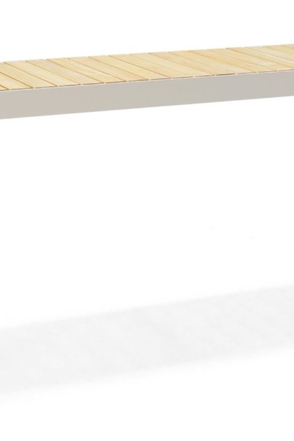 Matbord utomhus portals 143 cm - vit/trä