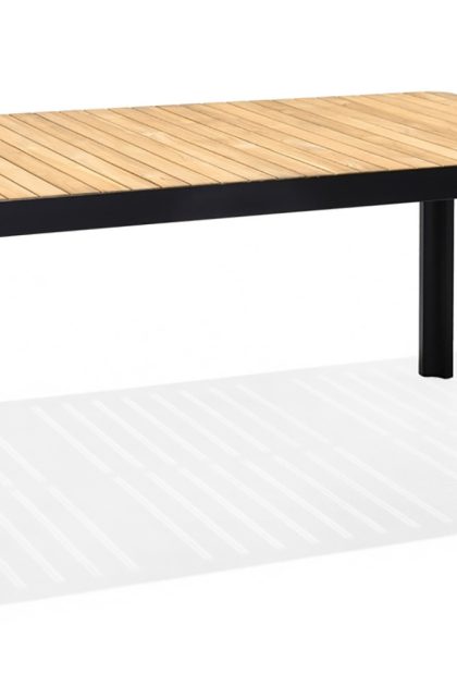 Matbord utomhus portals 161x95 cm - teak/svart