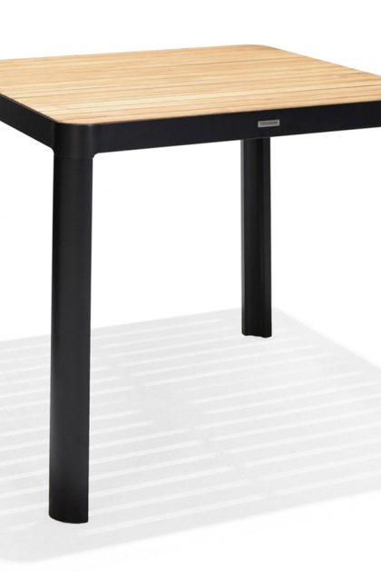 Utebord portals 95 cm - svart/trä