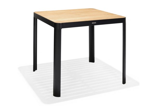 Utebord portals 95 cm - svart/trä