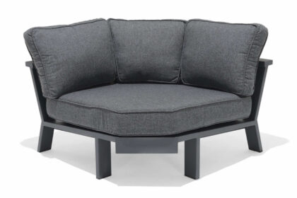 Utefåtölj hörn grå palau