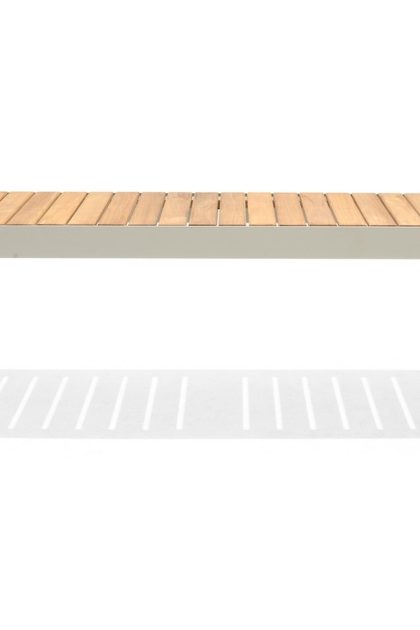 Utebänk portals 143 cm - vit/trä