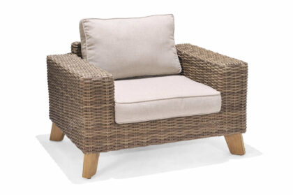 Utefåtölj beige rotting - bahamas