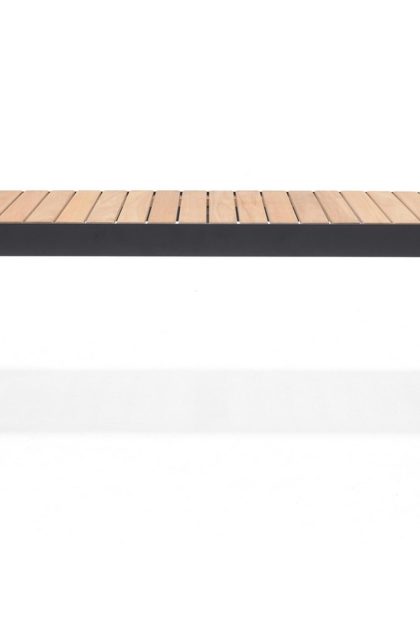 Utebänk portals 143 cm - svart/trä