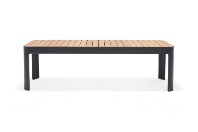 Utebänk portals 143 cm - svart/trä