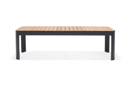 Utebänk portals 143 cm - svart/trä