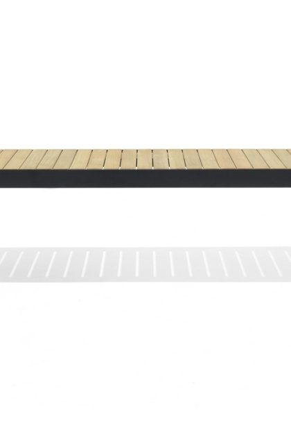 Utebänk portals 182 cm - svart/trä