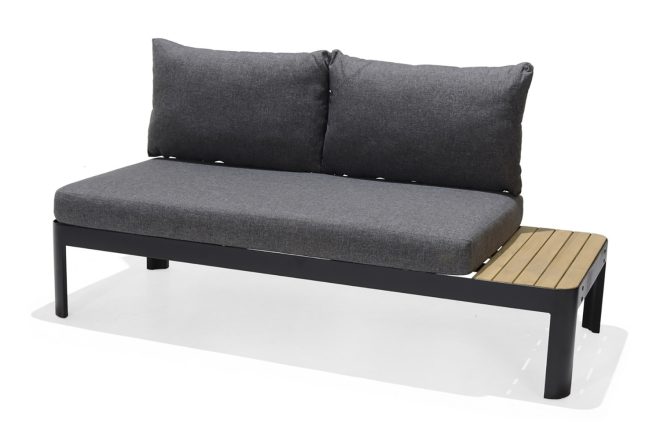 2-sits portals utesoffa - teak/svart