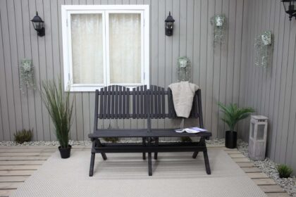 Utesoffa delpino - kaffesvart