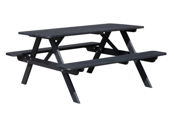 Picknickbord nancie 158 cm - kaffesvart