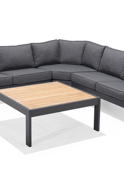 Loungegrupp utomhus palau 5-sits - trä/grå