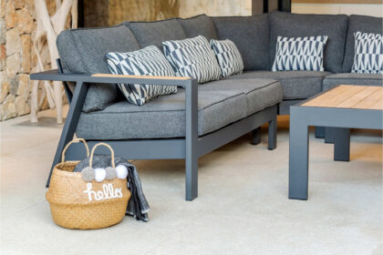 Loungegrupp utomhus palau 6-sits - trä/grå