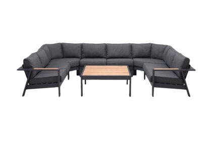 Loungegrupp utomhus palau 8-sits - trä/grå