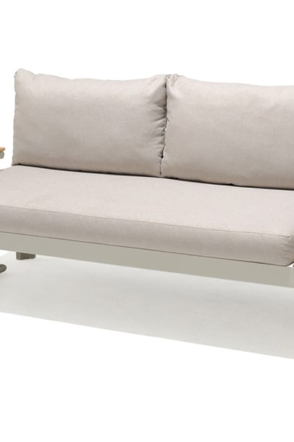 Loungegrupp portals 2-sits - teak/vit