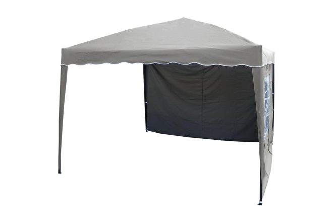 Easy up paviljong 295x295 cm - vit/brun