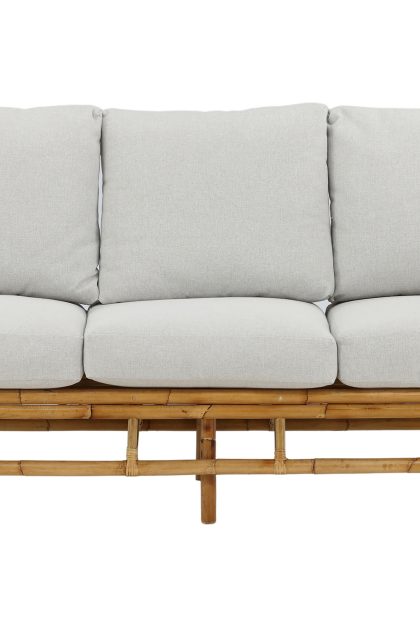 Cane utesoffa 3-sits - brun/vit