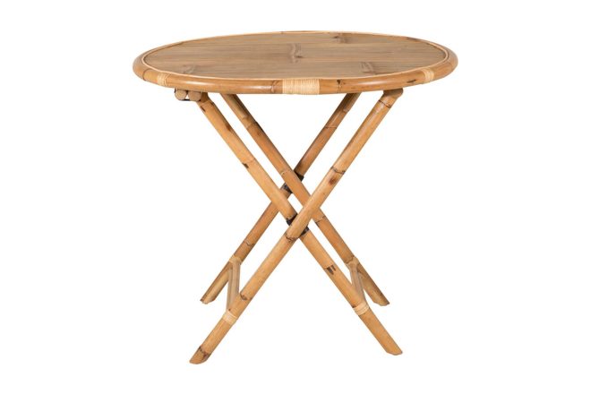 Cane cafébord rund 80 cm - brun